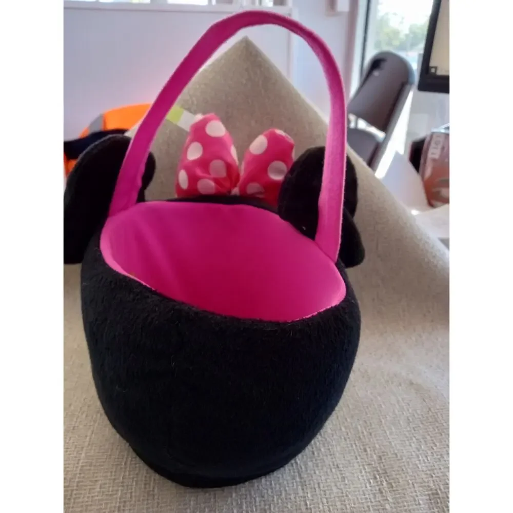 DISNEY MINNIE MOUSE HALLOWEEN BUCKET WITH PINK HANDLE  1163